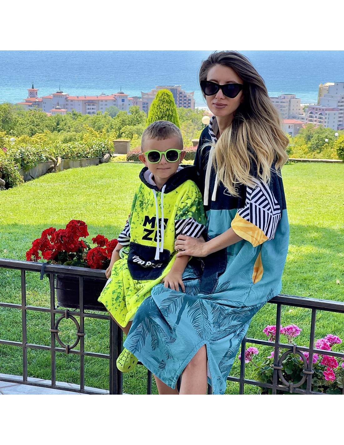 ПОНЧО MAZE BLUE TROPICAL ZIP